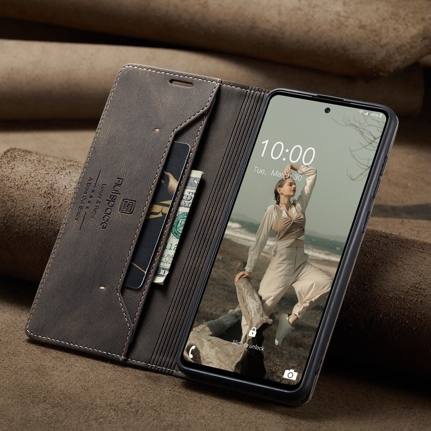 For Samsung A14 A53 A13 A54 52Luxury Retro Leather Wallet Case Phone Stand Cover