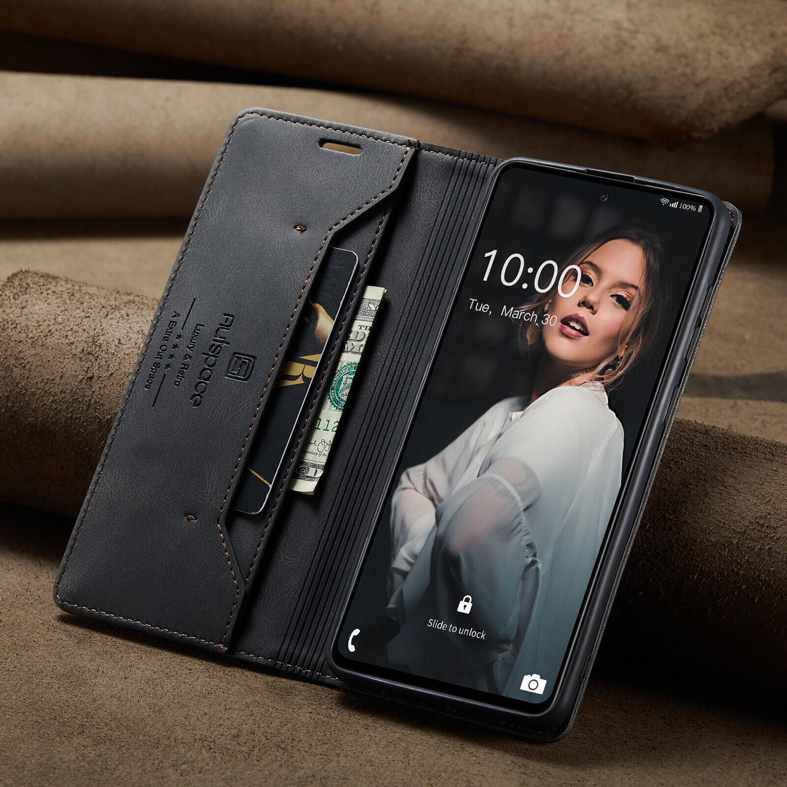 For Samsung A14 A53 A13 A54 52Luxury Retro Leather Wallet Case Phone Stand Cover
